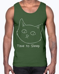 Time to Sleep- cats- Cotton Tank