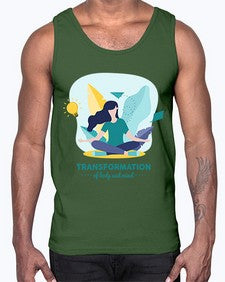 Transformation of Body and Mind 587#- yoga- Cotton Tank