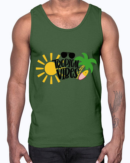 Tropical Vibes Style 9#- summer- Cotton Tank