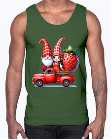 Truck Gnome Strawberries 1673#- strawberry- Cotton Tank