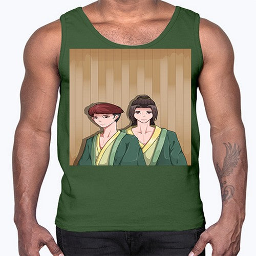 Two man in a hot spring 18#- anime- Cotton Tank