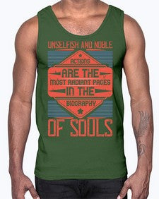 Unselfish and noble actions are the most radiant pages in the biography of souls Style 19#- volunteer- Cotton Tank