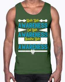Walk with awareness Eat with awareness Breathe with awareness Style 9#- Self awareness- Cotton Tank