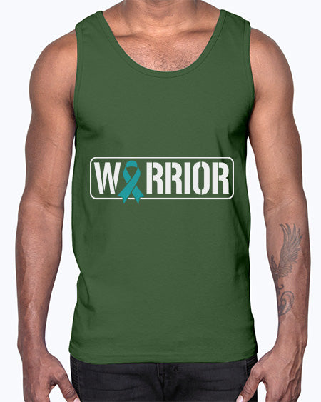 Warrior PTSD Awareness Teal Military 2#- PTSD- Cotton Tank