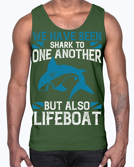 We have been shark to one another but also lifeboat Style 6#- shark-fish- Cotton Tank