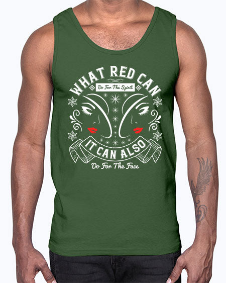 What red can do for the spirit it can also do for the face Style 175#-makeup Cotton Tank