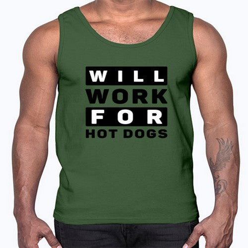 Will Work For Style 1#- dogs- Cotton Tank