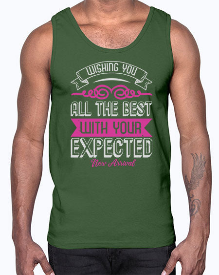 Wishing you all the best on your new arrival Style 240#- baby shower- Cotton Tank