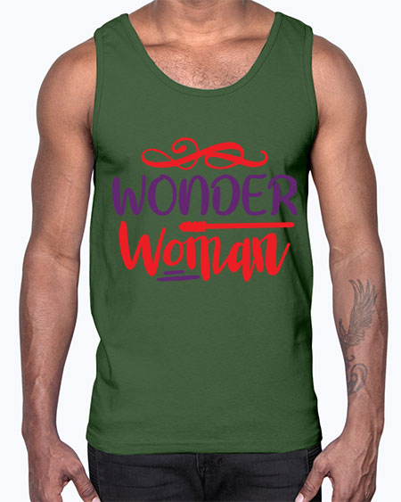 Wonder Woman 156#-  fashion- Cotton Tank