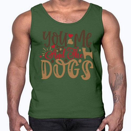 You Me And The Dogs Style 52#- dogs- Cotton Tank