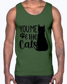 You Me The Cat Style 110#- cats- Cotton Tank