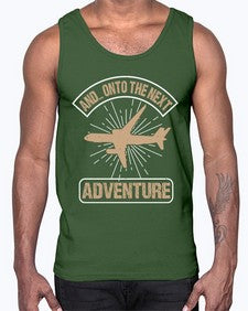 and onto the next adventure  10#- airplane- Cotton Tank