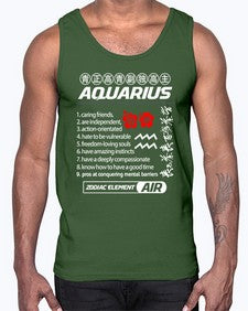 aquarius 85#- aquarius- Cotton Tank