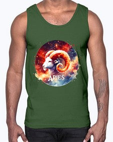 aries 128#- aries- Cotton Tank