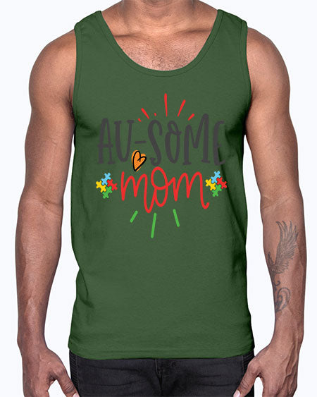 ausome mom Style 4#- autism- Cotton Tank