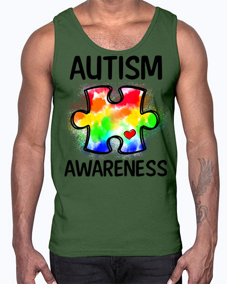 autism awareness- autism- Cotton Tank