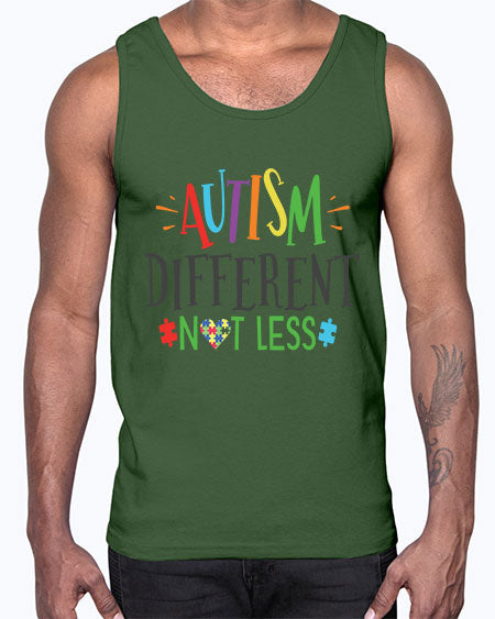 autism different not less Style 5#- autism- Cotton Tank