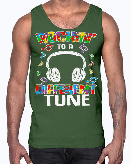 autism game rocking to a 23#- autism- Cotton Tank