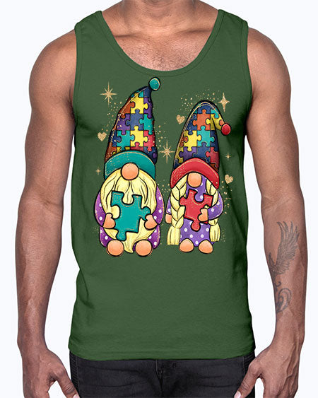 autism gnomes- autism- Cotton Tank