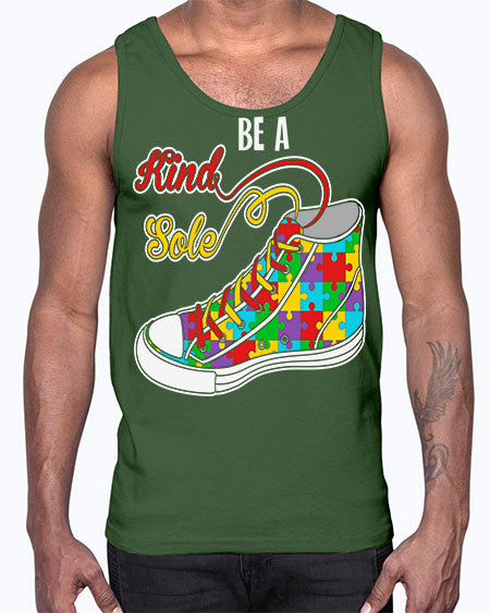 be a kind sole autism 59#- autism- Cotton Tank