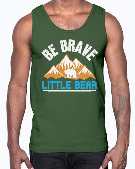 be brave little bear 23#- bears - animals- Cotton Tank