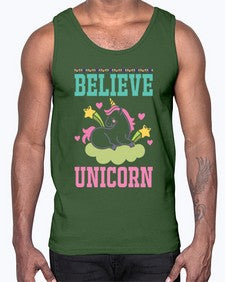 believe unicorn 45#- unicorn- Cotton Tank