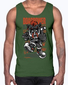 boar power 266#- art pop art- Cotton Tank