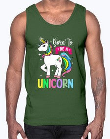 born to be a unicorn 72#- unicorn- Cotton Tank