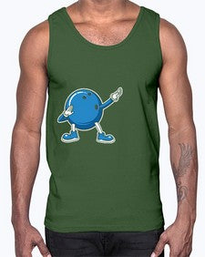 bowling ball dabbing bowling 276#- bowling- Cotton Tank