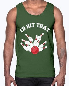 bowling id hit that 11#- bowling- Cotton Tank