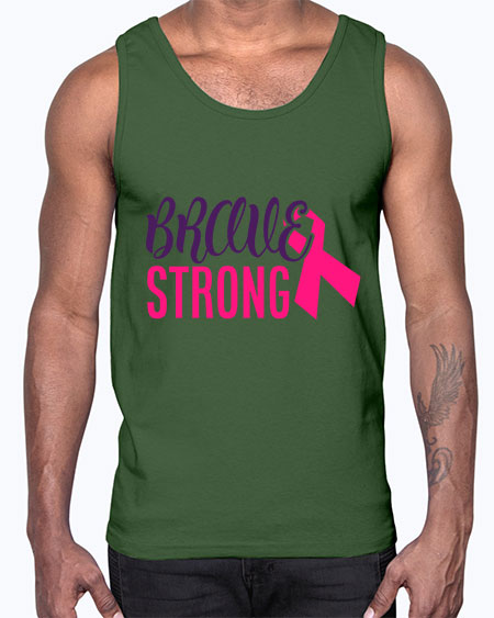 brave strong Style 15#- breast cancer- Cotton Tank