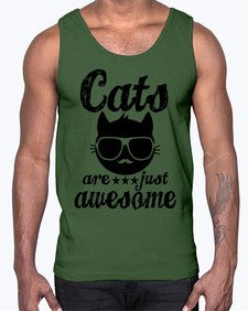 cats are just awesome- cats- Cotton Tank