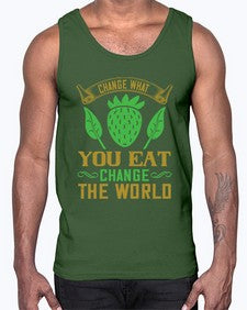 change what you eat change the world 81#- vegan- Cotton Tank