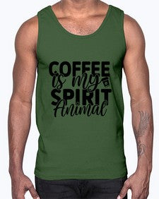 coffee is my spirit animal 820#- tea- Cotton Tank