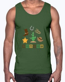 cowboy 343#- western- Cotton Tank