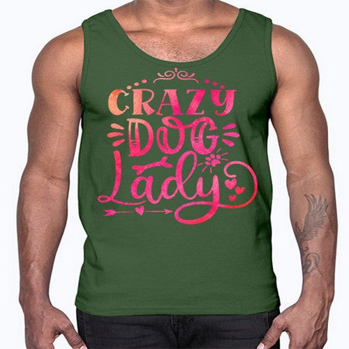 crazy dog lady 71#- dogs- Cotton Tank