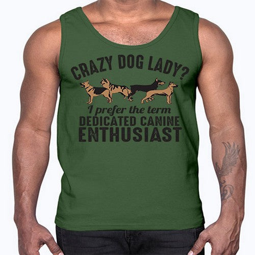 crazy dog lady- dogs- Cotton Tank