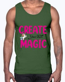 create your own magic 86#- unicorn- Cotton Tank