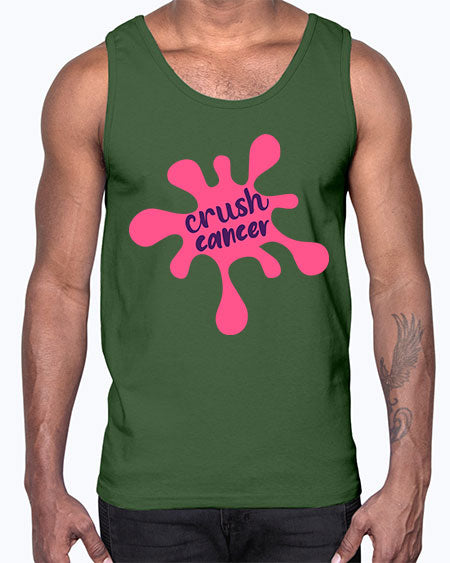 crush cancer Style 18#- breast cancer- Cotton Tank