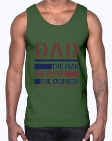 dad the man the myth the engineer Style 110#- engineer- Cotton Tank