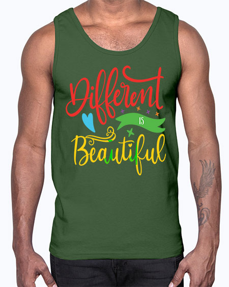 different is beautiful Style 11#- autism- Cotton Tank