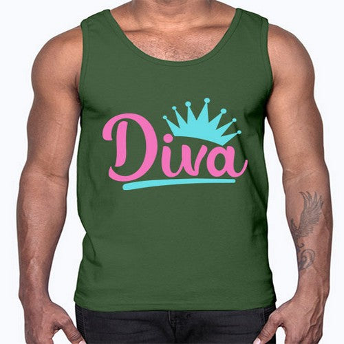 diva Style 121#- dogs- Cotton Tank