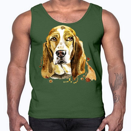 dog 107#- dogs- Cotton Tank