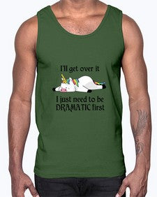 dramatic unicorn 96#- unicorn- Cotton Tank