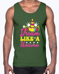 dream like a unicorn 116#- unicorn- Cotton Tank