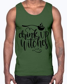 drink up witches 38#- witch- Cotton Tank