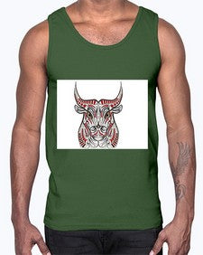 ethnic bull 418#- mandala- Cotton Tank