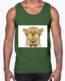 ethnic camel 419#- mandala- Cotton Tank
