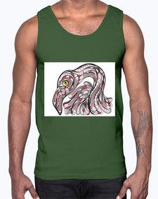 ethnic flamingo 423#- mandala- Cotton Tank