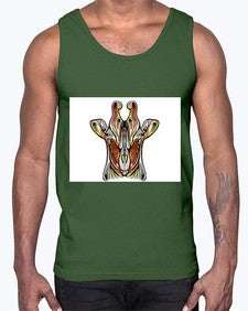ethnic giraffe 425#- mandala- Cotton Tank